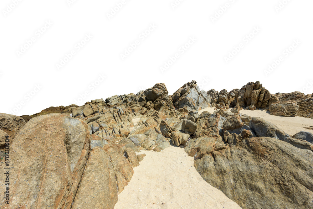 Big rock on isolated white background. This has clipping path. Big rock on isolated white background. This has clipping path.