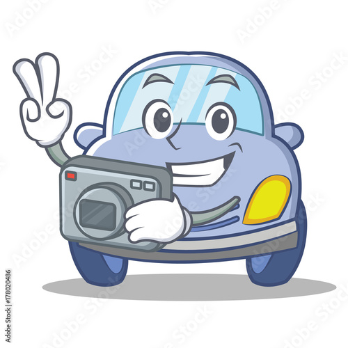 Photography cute car character cartoon