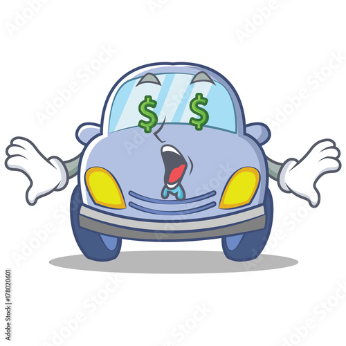 Money eye cute car character cartoon