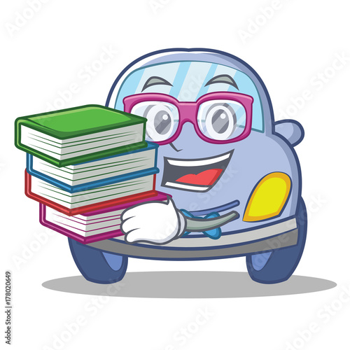 Geek cute car character cartoon