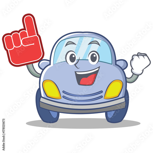 Foam finger cute car character cartoon