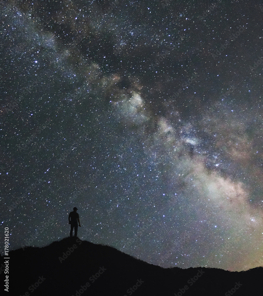 Man and the milky way