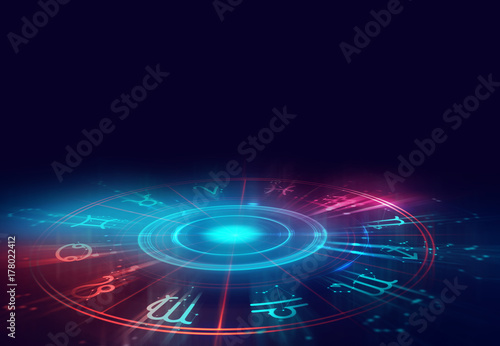 Astrology and alchemy sign background illustration