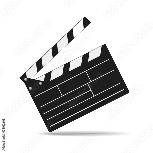 Realistic clapper cinema. Vector