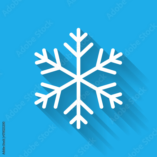 Snowflake Icon - Flat Icons, Winter season, christmas