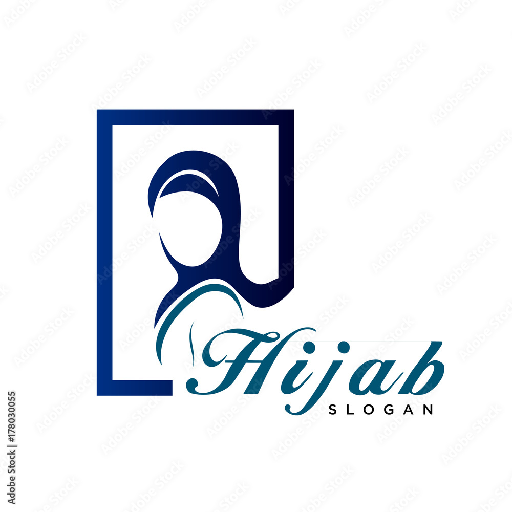 Obraz premium Square veil muslim logo