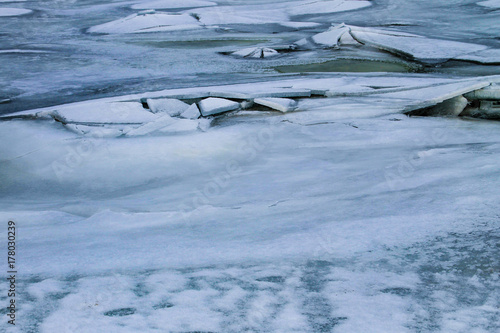 Texture of the ice surface. Winter background