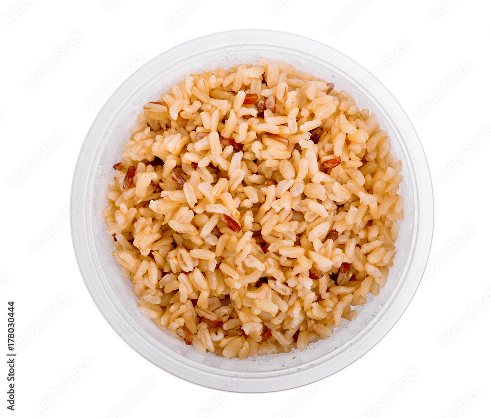 Brown Rice Measure Glass On Kitchen Stock Photo 608535890