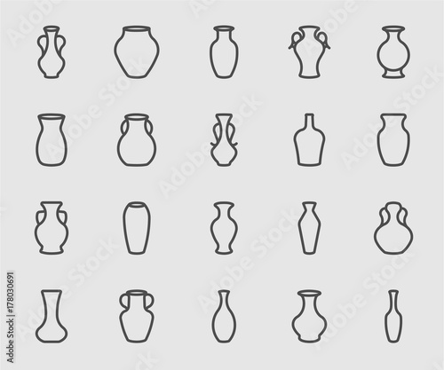 Vase line icon