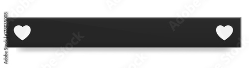 the blank web banner with heart symbol