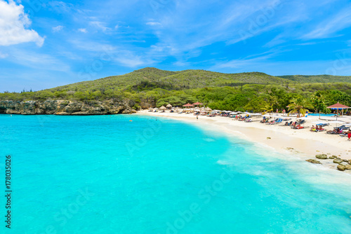 Fototapeta Naklejka Na Ścianę i Meble -  Grote Knip beach, Curacao, Netherlands Antilles - paradise beach on tropical caribbean island