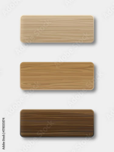 Wooden Empty Signboard Badge, Collection