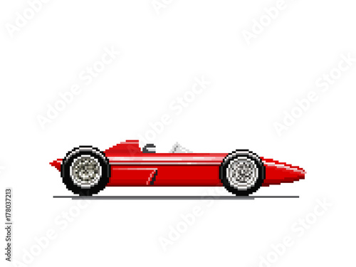 Pixel old race car