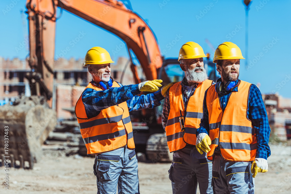 workers at construction site workers at construction site