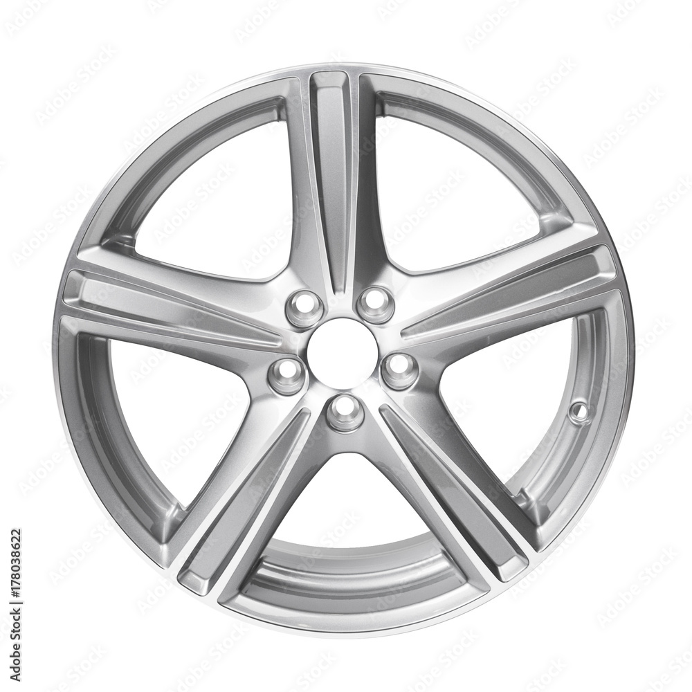 Obraz premium car wheel on white background