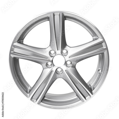 car wheel on white background