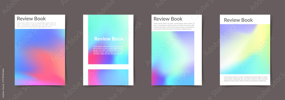 Hipster unusual old style bright colorful folder cover templates