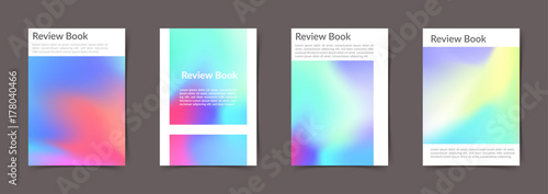 Hipster unusual old style bright colorful folder cover templates