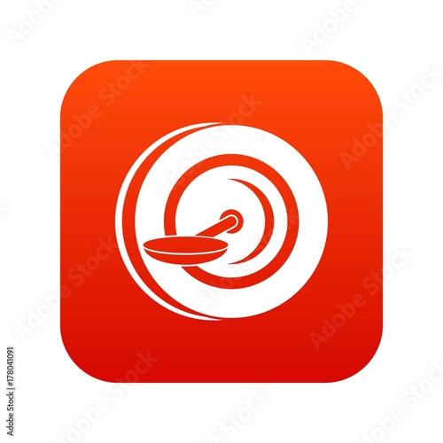 Self balancing wheel icon digital red