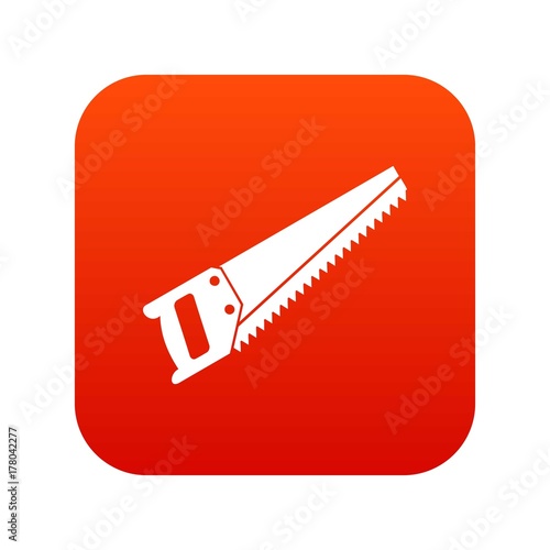 Saw icon digital red