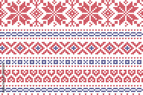 Winter Holiday Knitting Pattern with a Christmas Trees. Christmas Knitting Sweater Design. Wool Knitted Texture