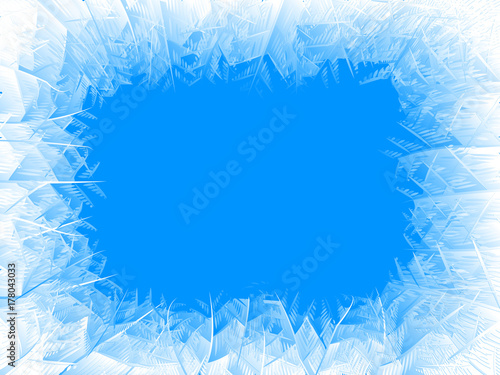 Vector blue frost frame