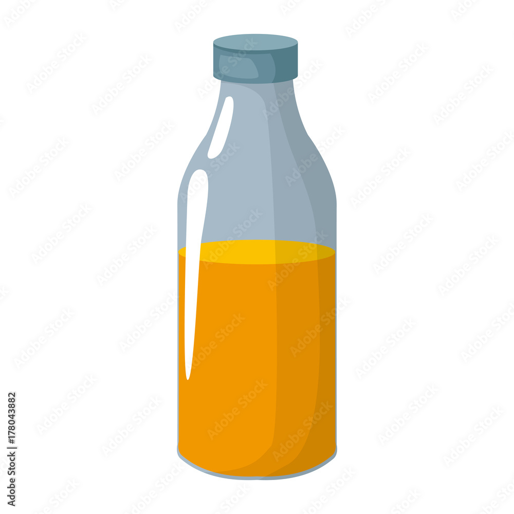 Orange juice in bottle icon vector illustration graphic design Orange juice in bottle icon vector illustration graphic design