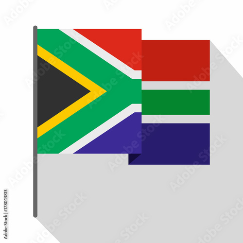 African flag icon, flat style
