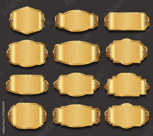 Retro vintage frames collection vector illustration