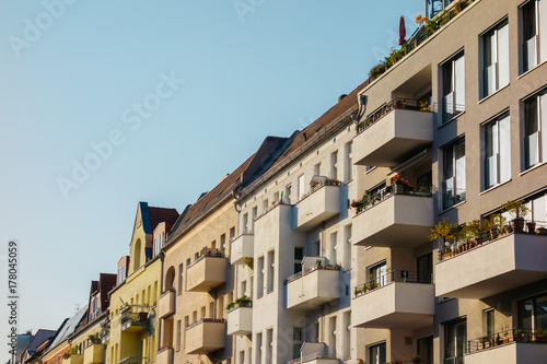 houses in a street at berlin