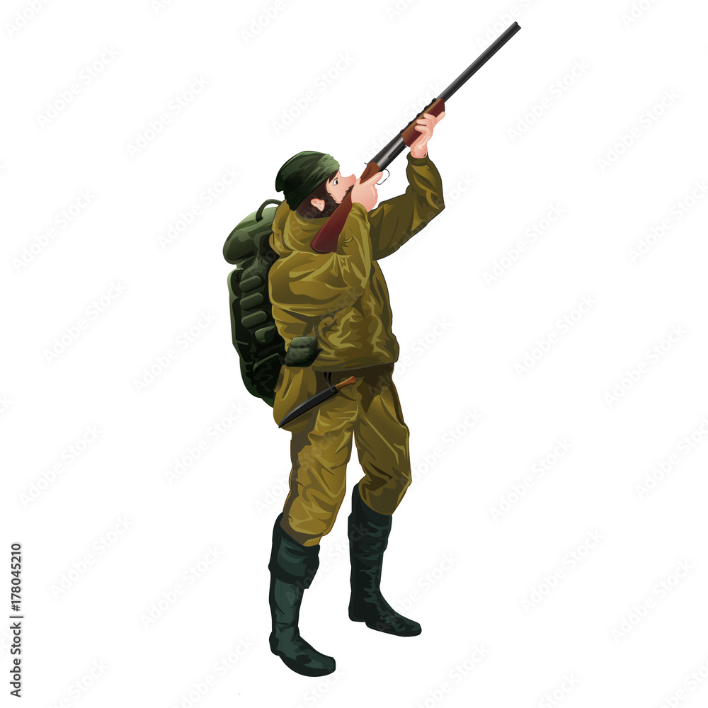 Hunter with gun Hunter with gun