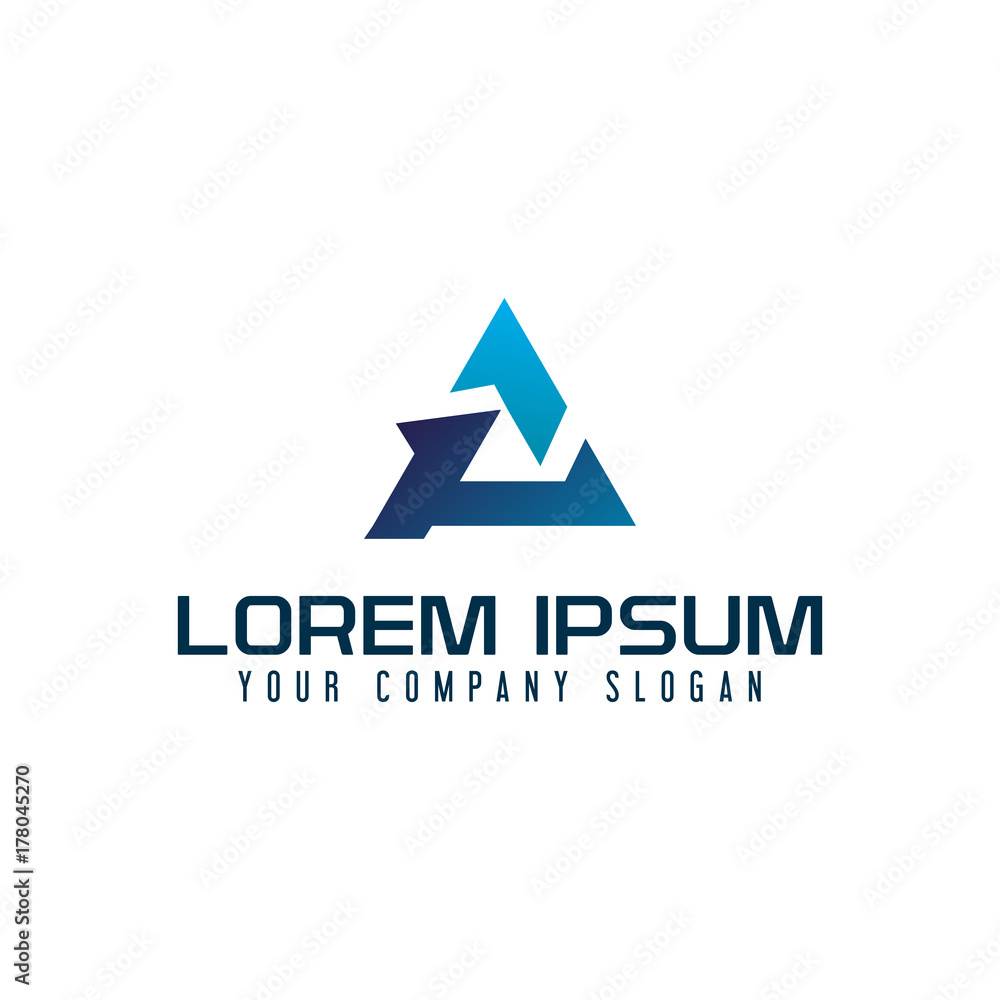 letter A triangle logo. modern design concept template letter A triangle logo. modern design concept template