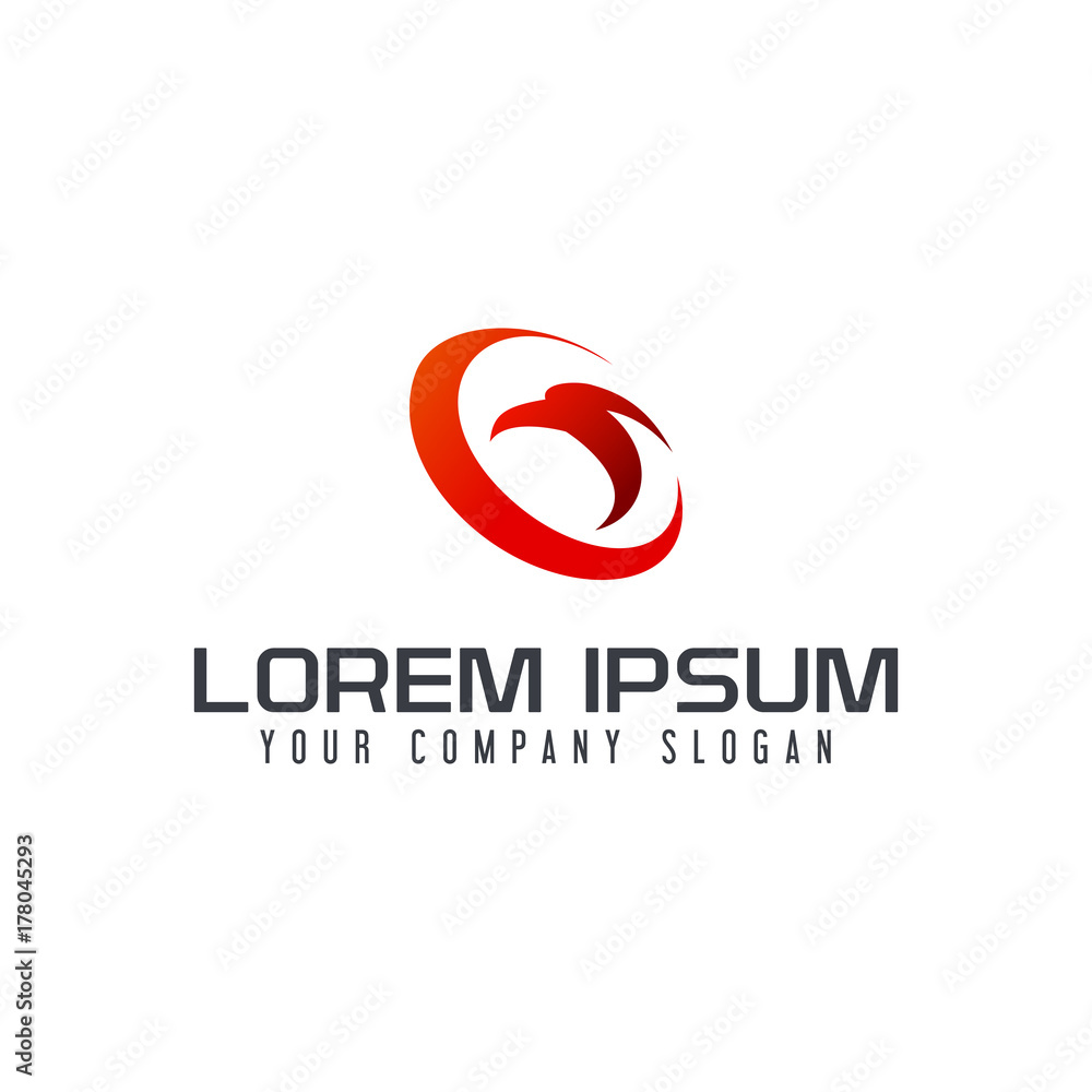 Eagle circle logo design concept template Eagle circle logo design concept template