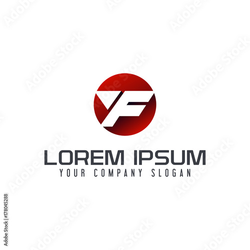 Free Download letter F modern logo. circle design concept template - GFXLoad