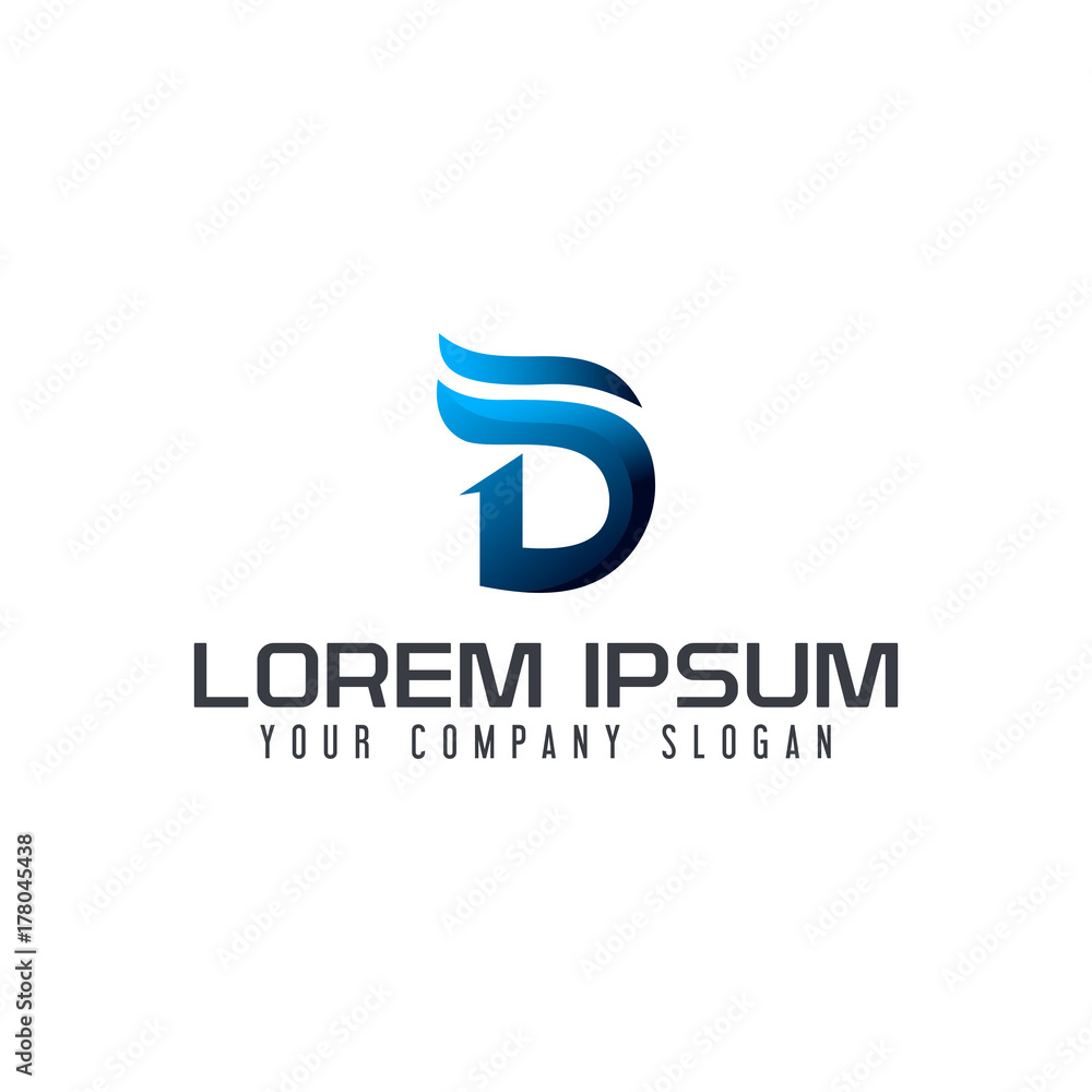 Fototapeta premium modern Letter D logo design concept template
