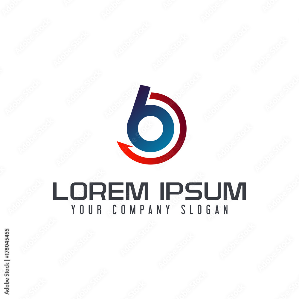 Letter B arrow logo design concept template Letter B arrow logo design concept template