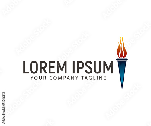 Free Download torch logo design concept template - GFXLoad