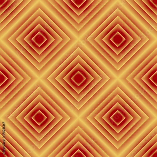 Yellow red gradient geometric seamless pattern.