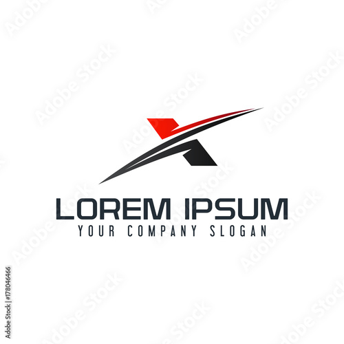 modern letter X logo design concept template