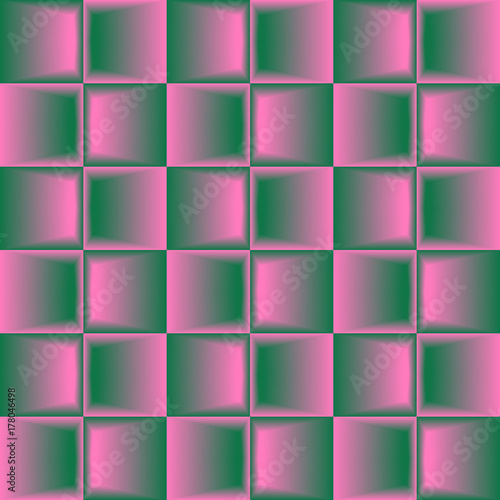 Pink green blended geometric seamless pattern.