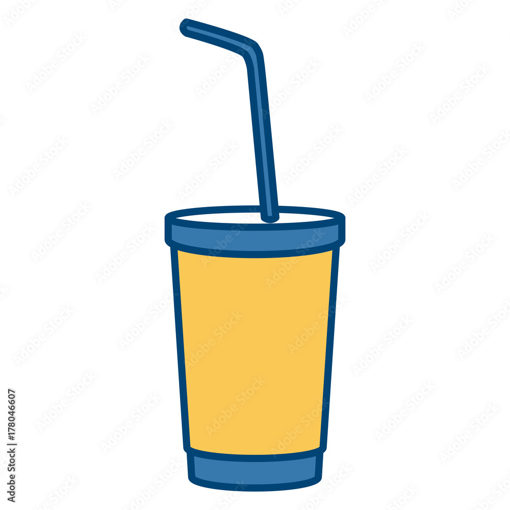 Soda cup with straw icon vector illustration graphic design Soda cup with straw icon vector illustration graphic design