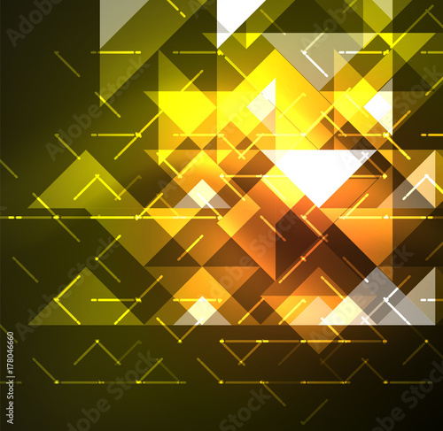 Cosmic electric background with shiny glowing plexus electricity impulses