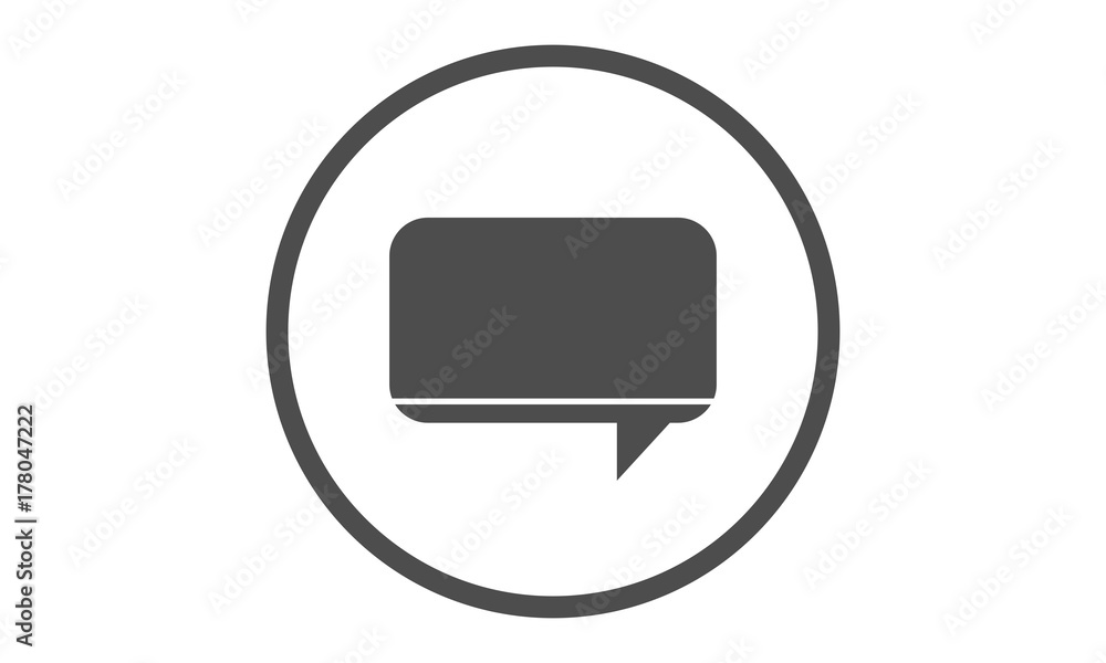 Fototapeta premium Comment Icon Website Element Sign or Icon Design For UI, UX, interface, banner, info graphic