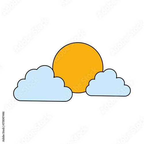 cloud sky silhouette with sun