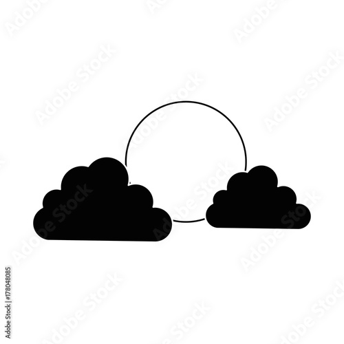 cloud sky silhouette with sun