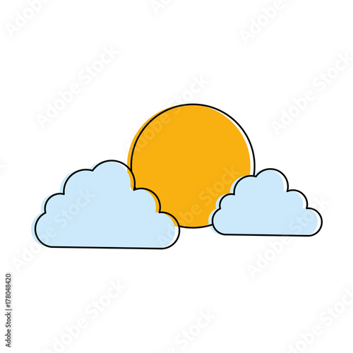 cloud sky silhouette with sun