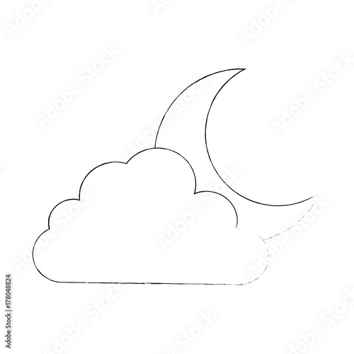 cloud sky with moon