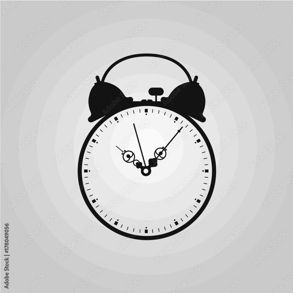 Retro Alarm Clock Vector