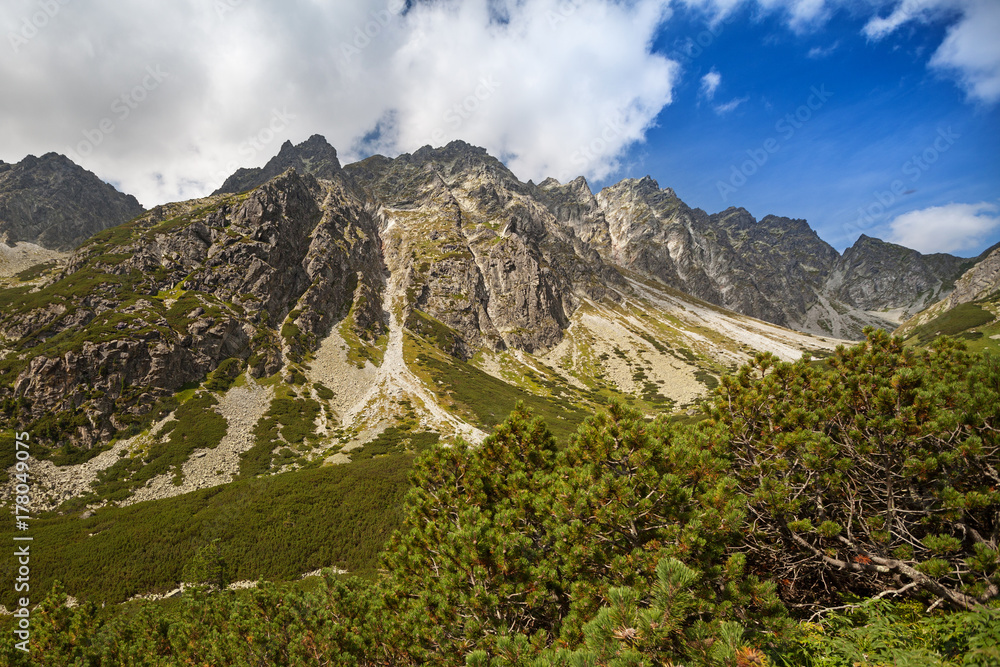 Admiring the beauty of rocky Tatra mountains
