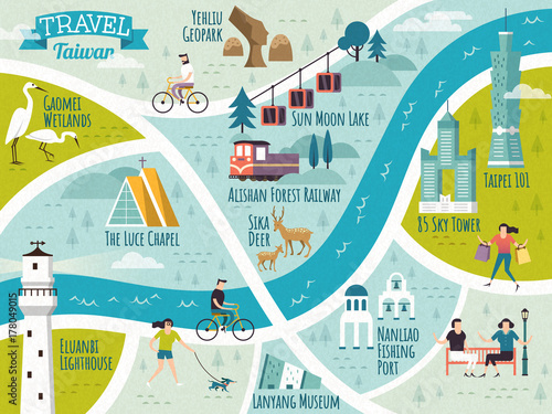 Taiwan travel map